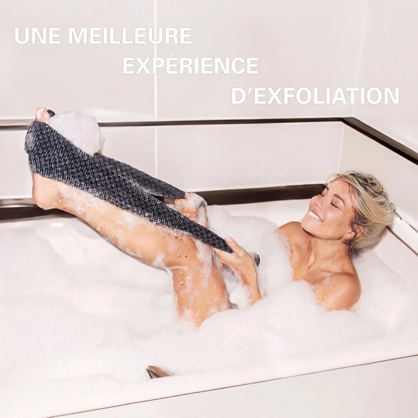 SERVIETTE DE DOUCHE EXFOLIANTE ANTIBACTÉRIENNE VELORYA