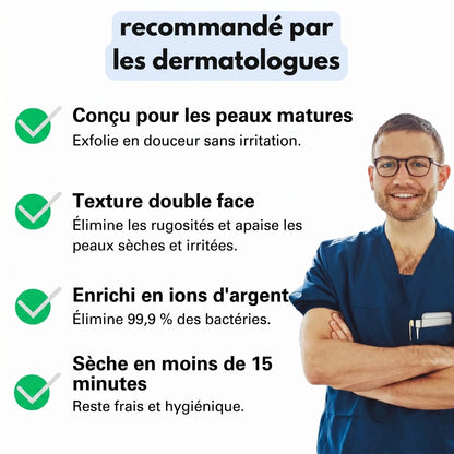SERVIETTE DE DOUCHE EXFOLIANTE ANTIBACTÉRIENNE VELORYA