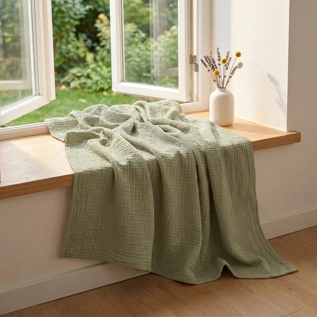 Couverture VELORYA en mousseline douce