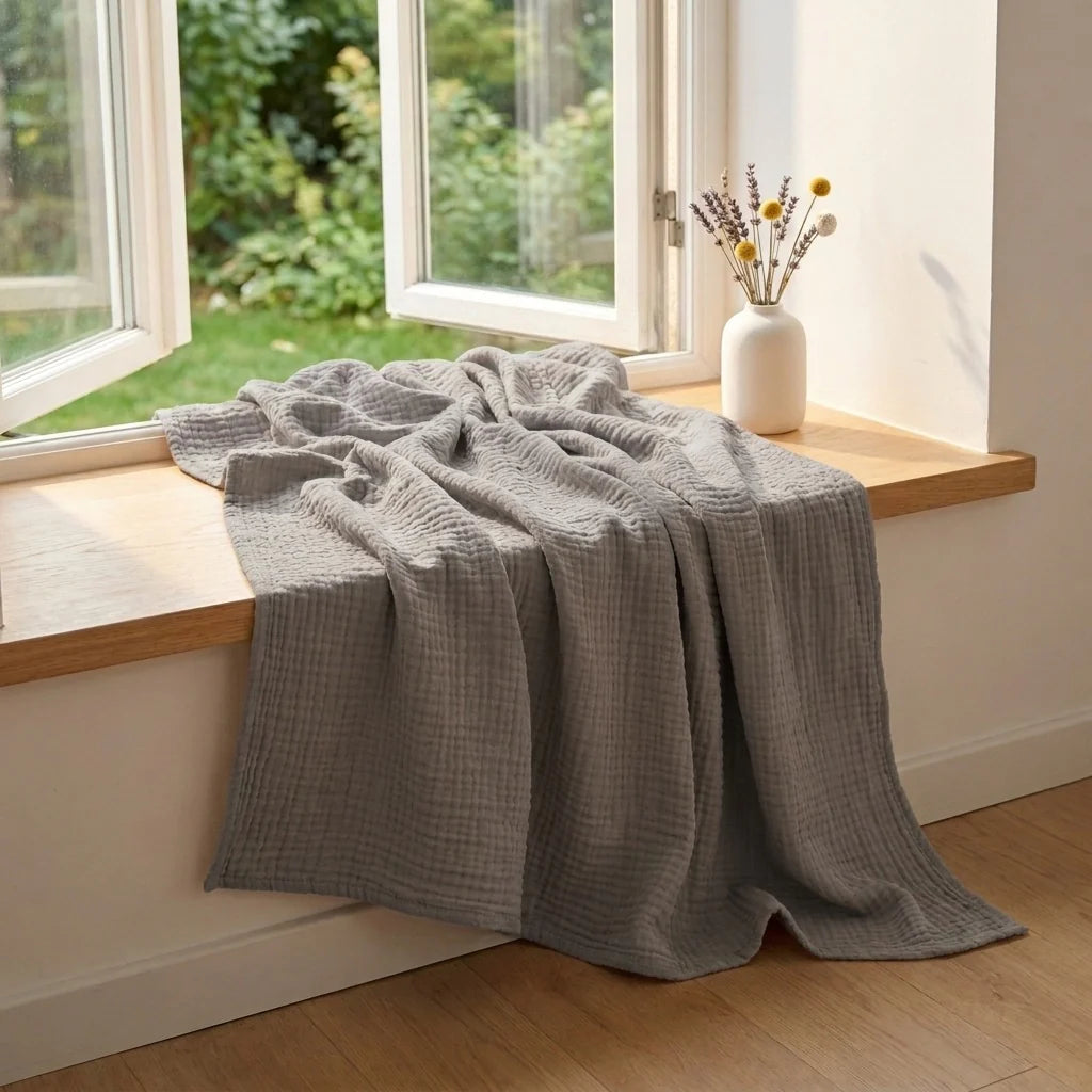 Couverture VELORYA en mousseline douce
