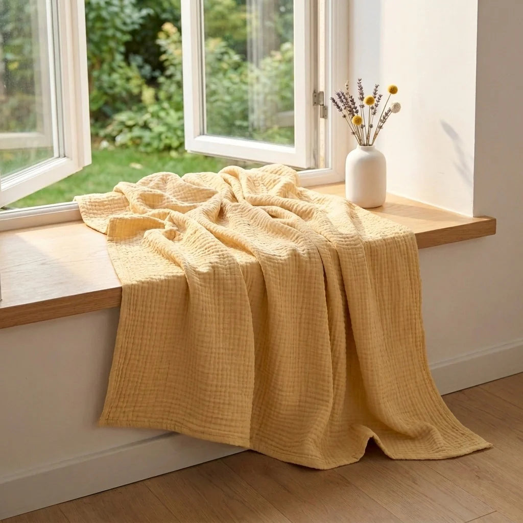 Couverture VELORYA en mousseline douce