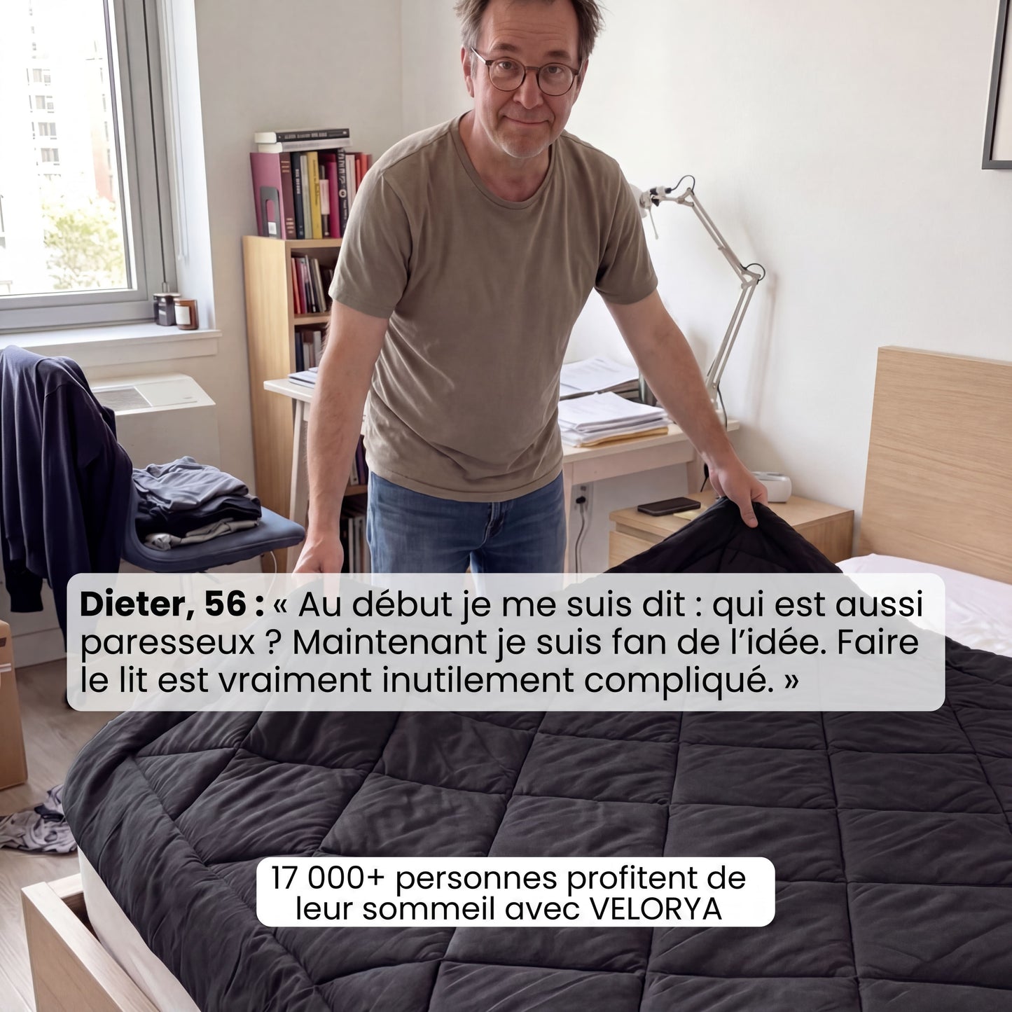 Couette VELORYA – La couette 2-en-1 à séchage rapide qui rend les draps superflus
