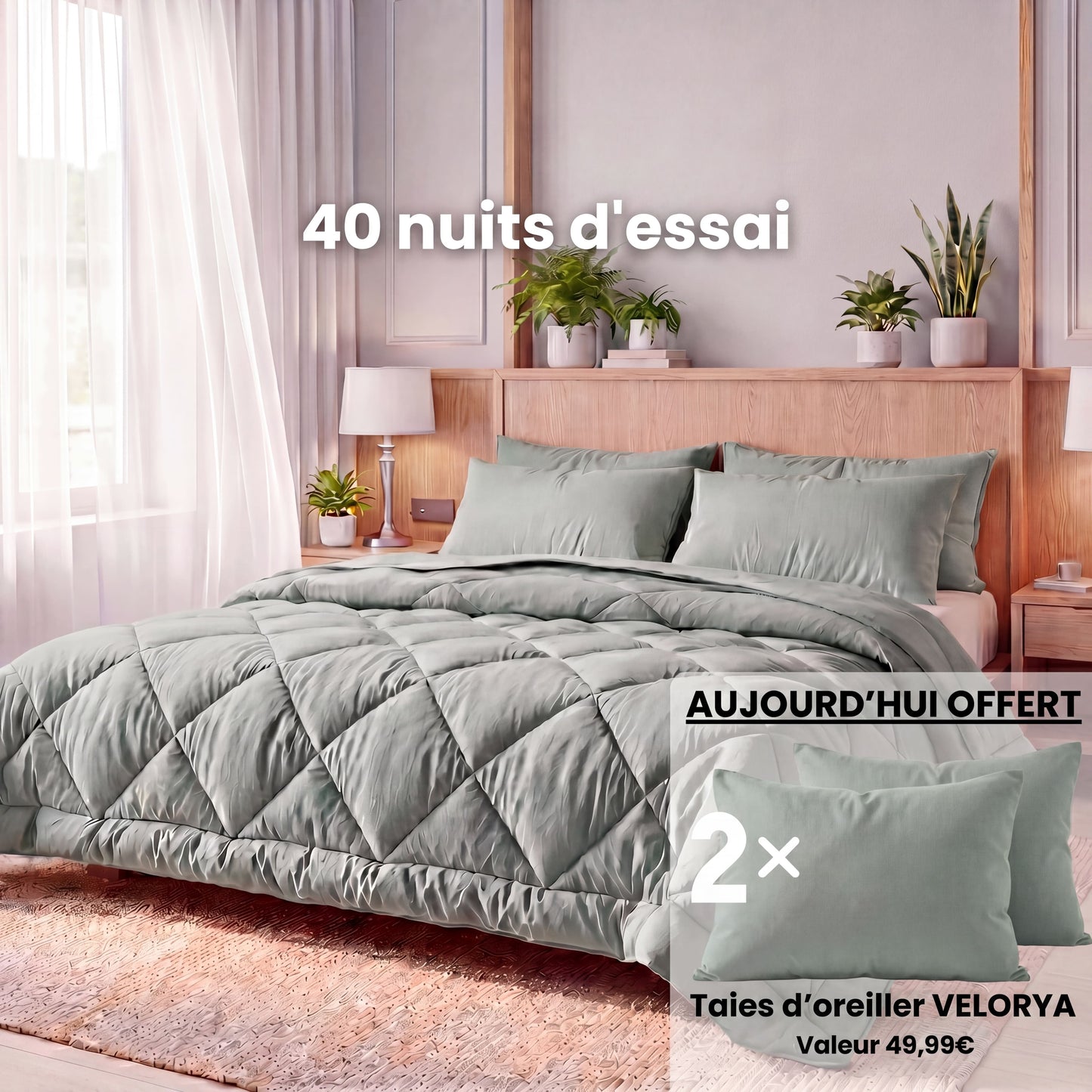 Couette VELORYA – La couette 2-en-1 à séchage rapide qui rend les draps superflus