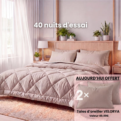 Couette VELORYA – La couette 2-en-1 à séchage rapide qui rend les draps superflus