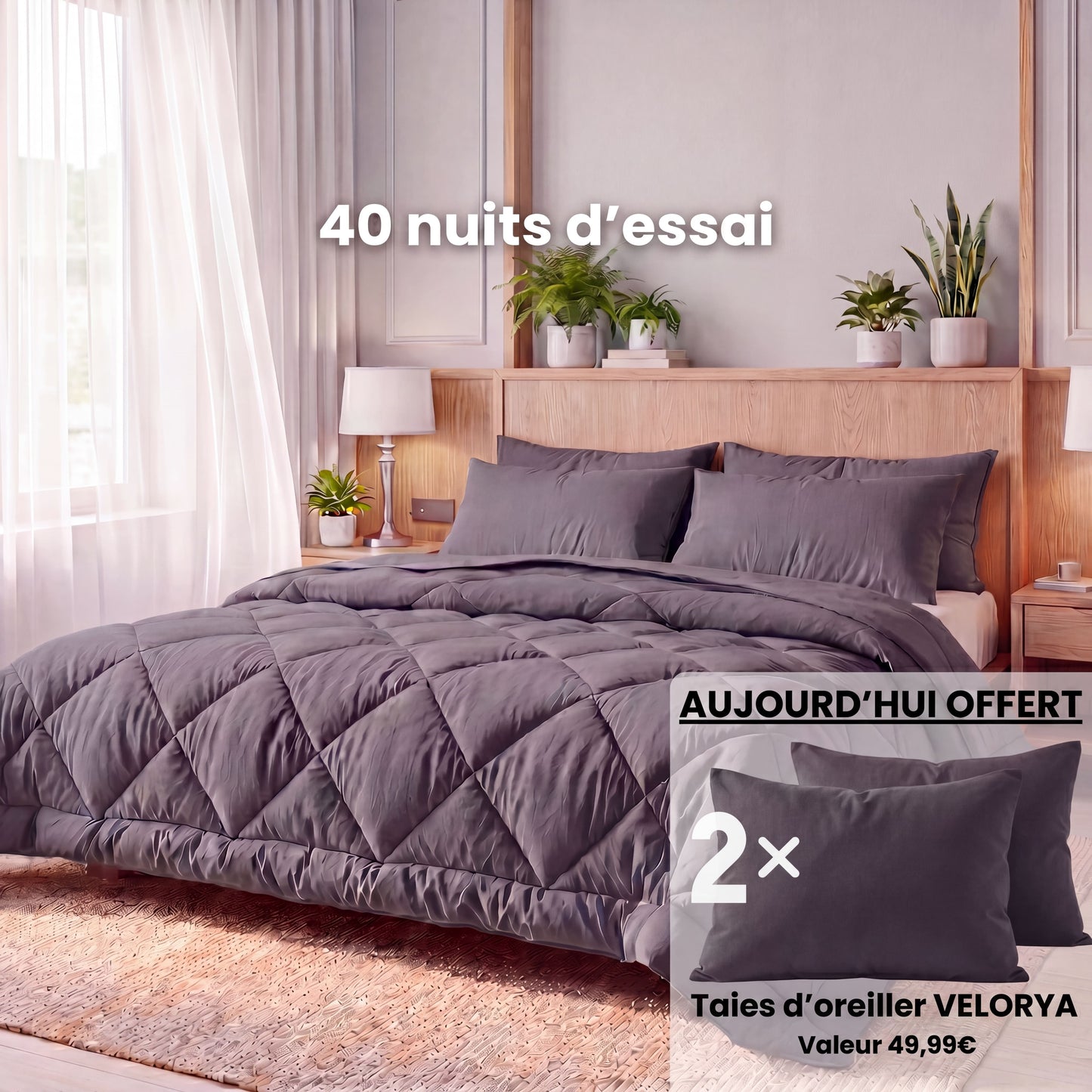 Couette VELORYA – La couette 2-en-1 à séchage rapide qui rend les draps superflus