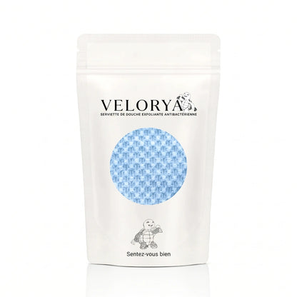 SERVIETTE DE DOUCHE EXFOLIANTE ANTIBACTÉRIENNE VELORYA
