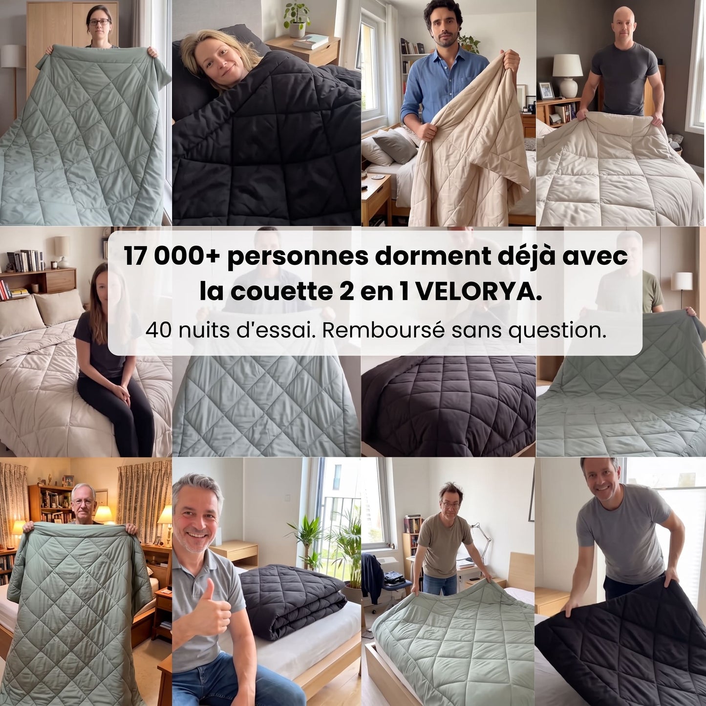 Couette VELORYA – La couette 2-en-1 à séchage rapide qui rend les draps superflus