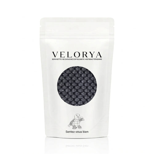 SERVIETTE DE DOUCHE EXFOLIANTE ANTIBACTÉRIENNE VELORYA