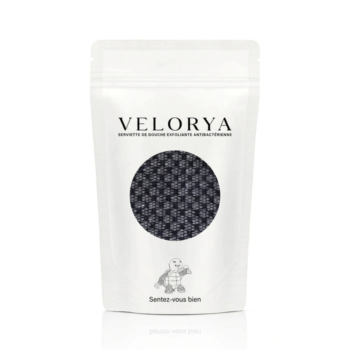 SERVIETTE DE DOUCHE EXFOLIANTE ANTIBACTÉRIENNE VELORYA