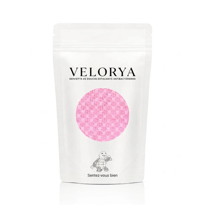 SERVIETTE DE DOUCHE EXFOLIANTE ANTIBACTÉRIENNE VELORYA